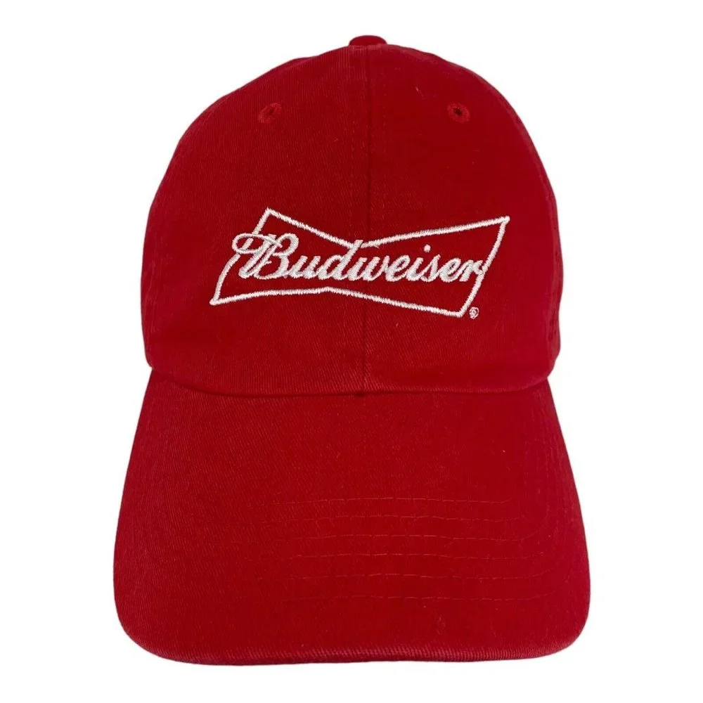 Budweiser Beer “Enjoy Responsibly Drink Wiser” Red Strapback‎ Cap Adjustable Hat
